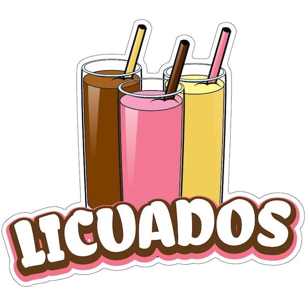 Signmission Licuados Decal Concession Stand Food Truck Sticker, D-DC-16 Licuados19 D-DC-16 Licuados19 - main